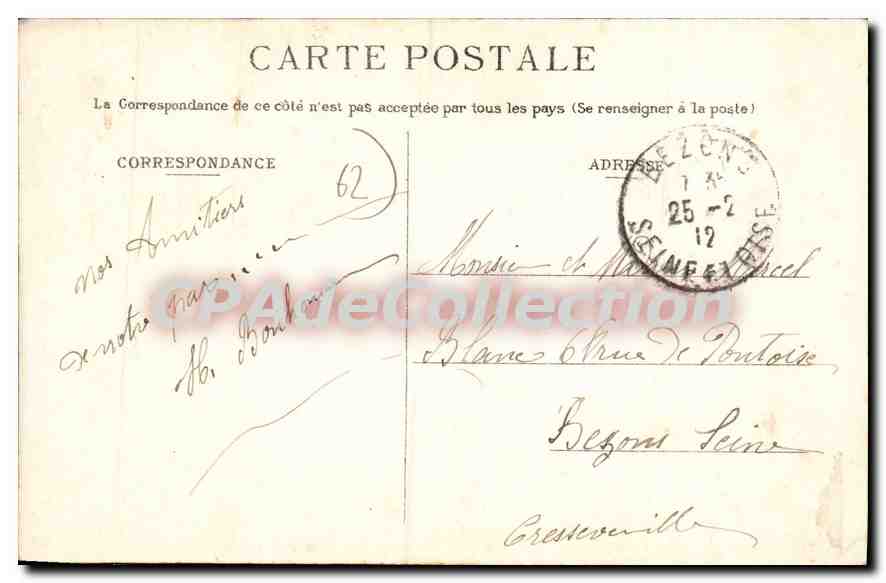 Boulogne-sur-Mer — Eingang zum alten Schloss — Paulin & Cie, n°38 — Rückseite