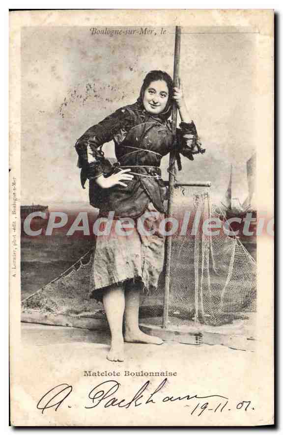 Boulogne-sur-Mer-Fischerfrau — A. Lernier, Foto von A. Lernier, Boulogne-sur-Mer