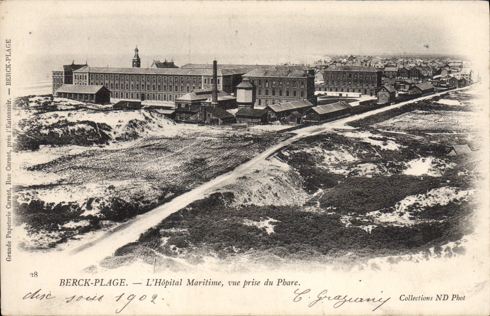 Berck-Plage — L'Hôpital Maritime, vue prise du Phare — C. Graziani