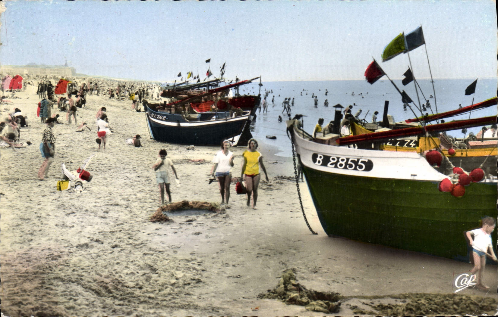 CPA Berck Plage la plage à Maree montante 
