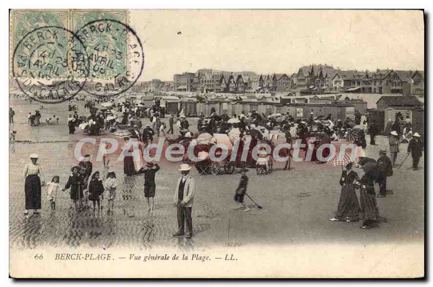Berck-Plage — Vue générale de la Plage — LL.
