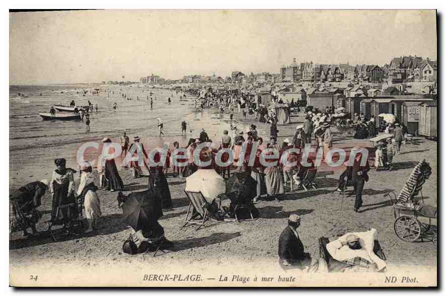 Berck-Plage — La Plage à marée haute — ND Pbot.