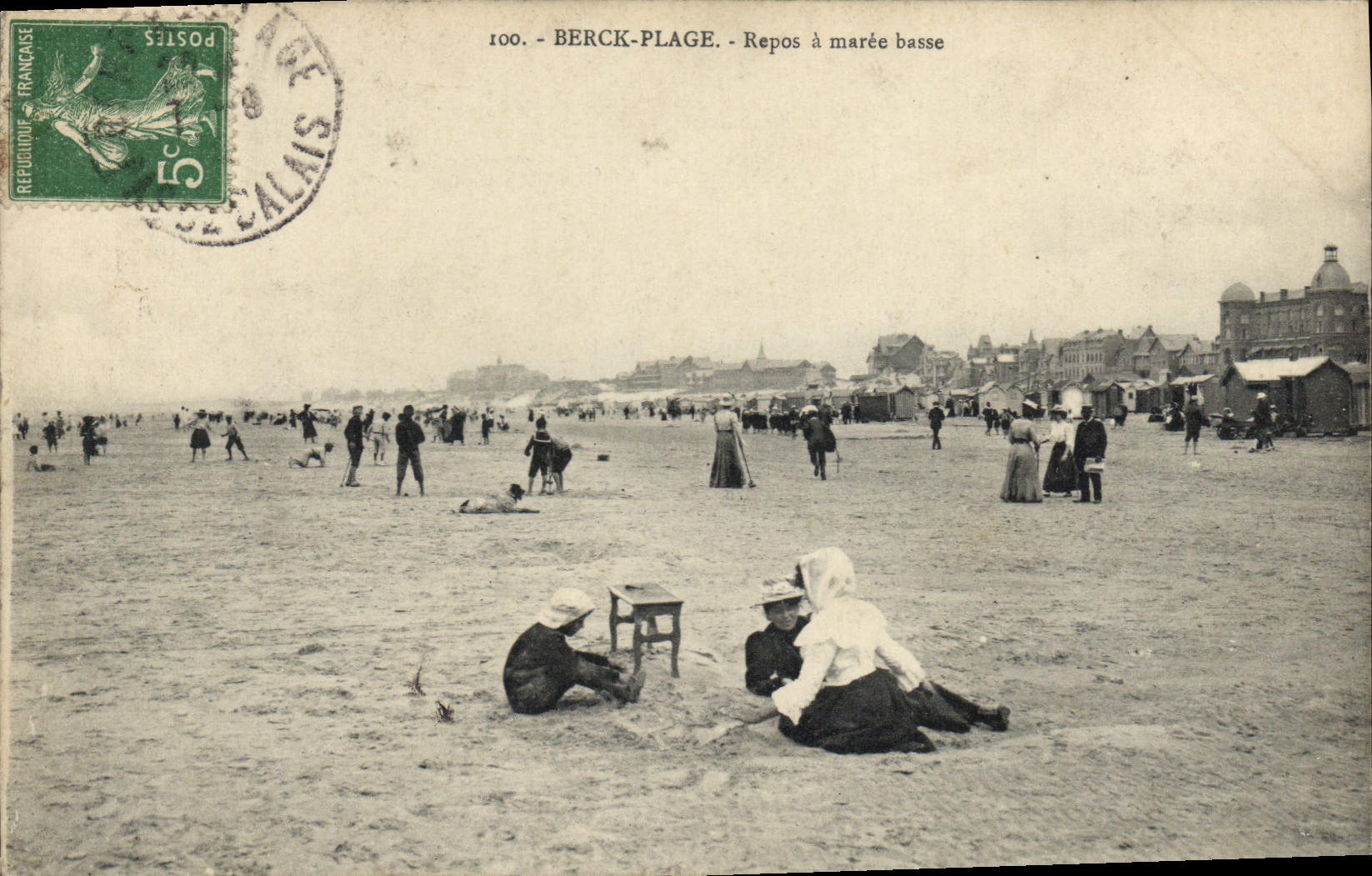 Berck-Plage - Repos à marée basse — éditeur non identifié, n° de série 100 - Anverso