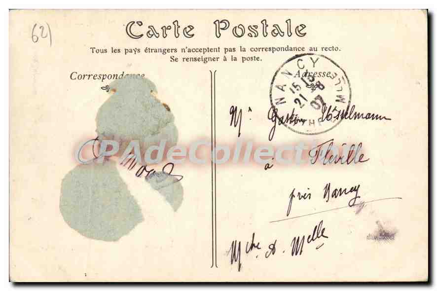 Berck-Plage — Les Dunés — Librairie-Papeterie Carnot, rue Carnot — Verso