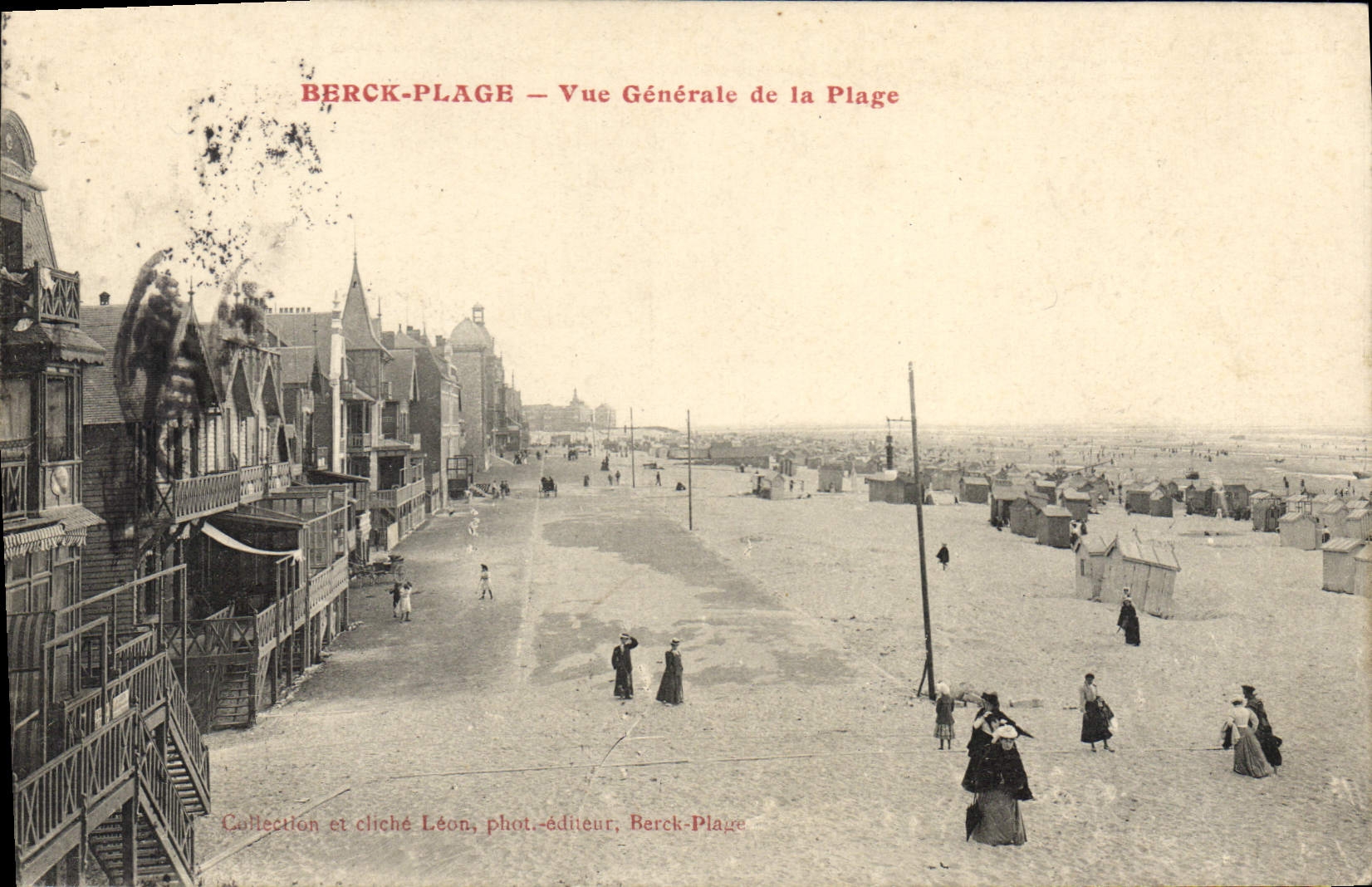 Berck-Plage — Vue Générale de la Plage — Collection et cliché Léon, phot.-éditeur, Berck-Plage