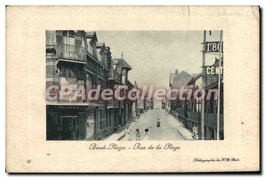 Berck-Plage - Rue de la Plage — Héliographie de H.B. Chot, n°98