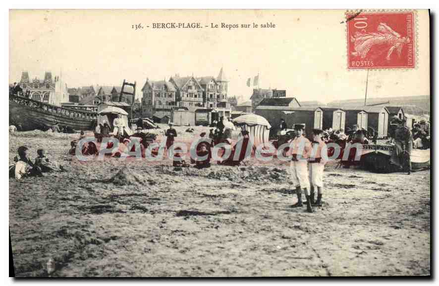 Berck-Plage — Le Repos sur le sable — CPADecollection
