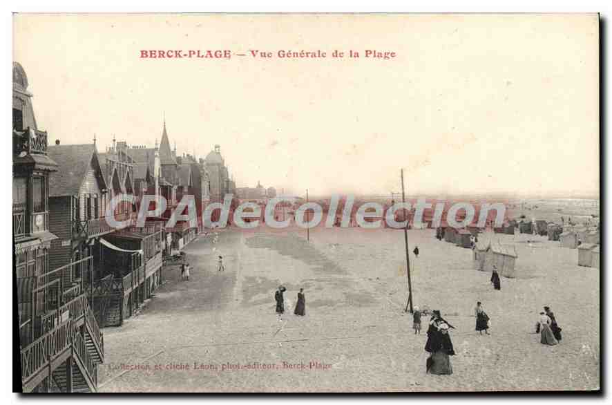 CPA Berck Plage vue generale de la plage 