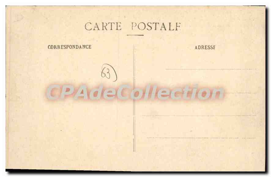 CPA L'Auvergne Pittoresque la Roche Vendeix pres la Bourboule superbe masse rocheuse dominant le Mam — Rückseite