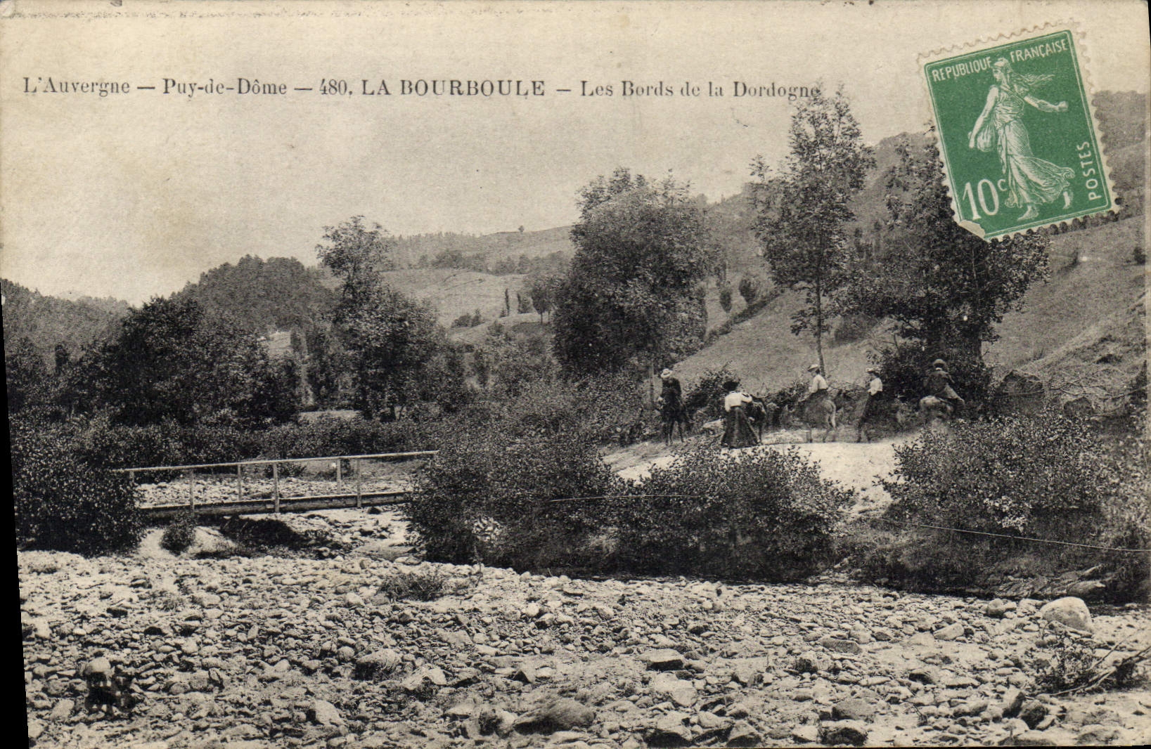 La Bourboule — Les Bords de la Dordogne — M.T. Imprimeur, Limoges