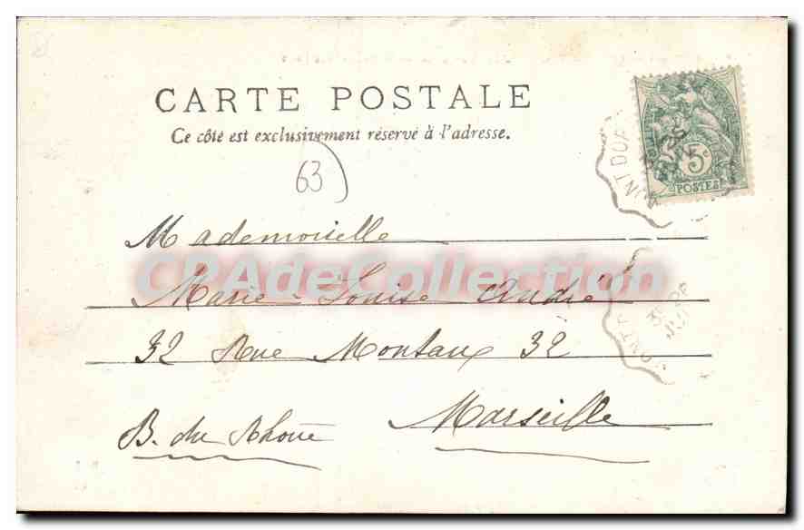 La Bourboule, Vue prise de la Roche des Fées — Puy-de-Dôme — n°231 — Reverso