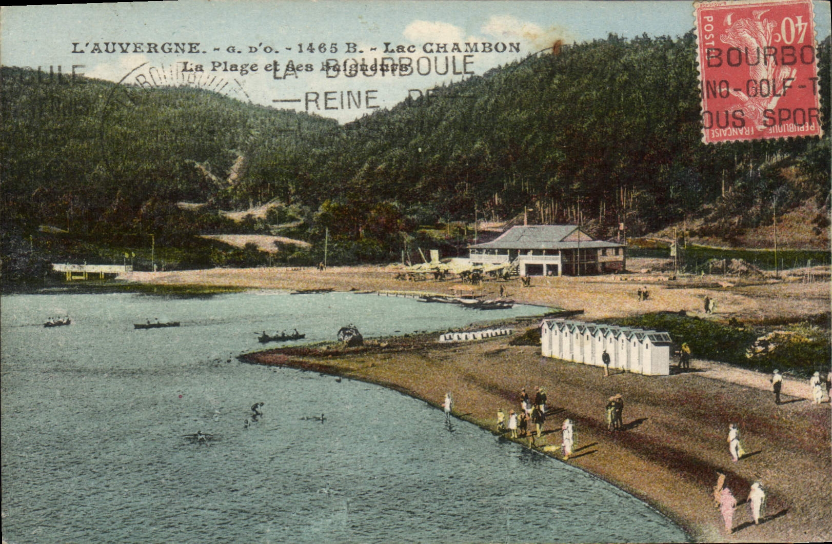 CPA L'Auvergne lac Chambon la plage 