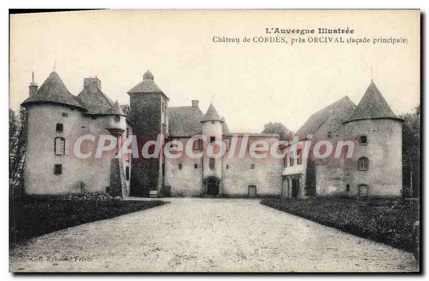 Château de Cordès, near Orcival — main façade — L'Auvergne Illustrée