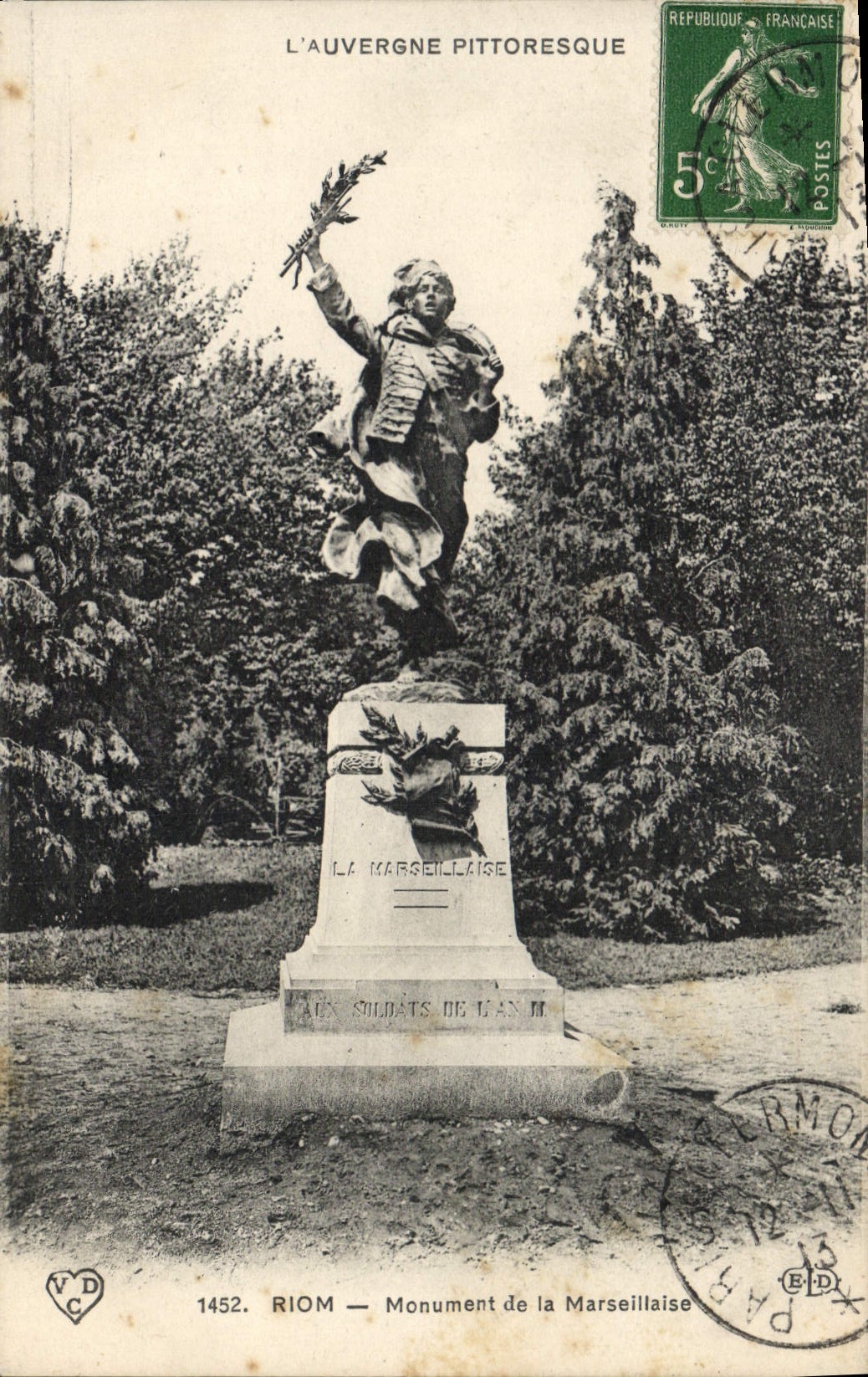 Riom — Monument de la Marseillaise — L'Auvergne pittoresque