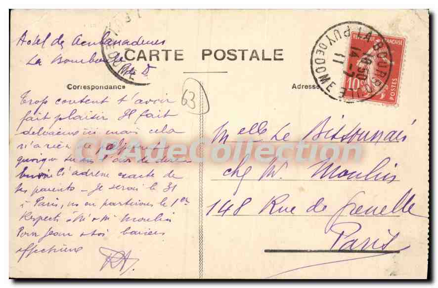 L'Anvesgne — La Roche Vendeix — Unknown Publisher, Series Number Not Visible — Back