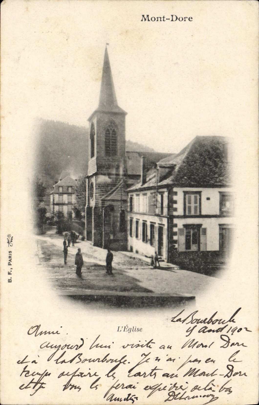 L'Église — Mont-Dore — B. F., Paris - Anverso