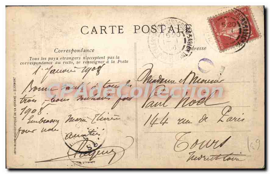 Besse — Le Beffroi et l'ancienne Porte de ville — V.D.C. — Verso