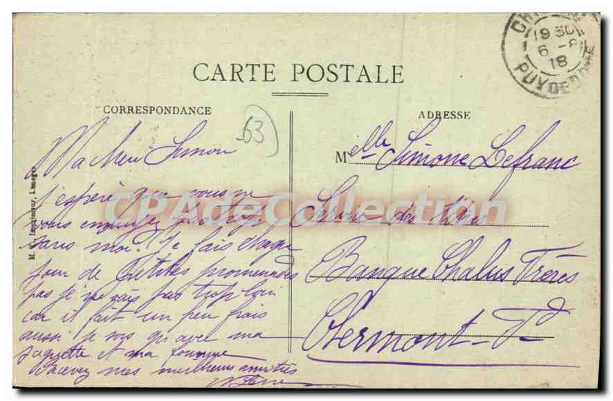 Château de Saint-Cirgues — Environs d'Issoire — Chauvet-Marion, éditeur — Rückseite
