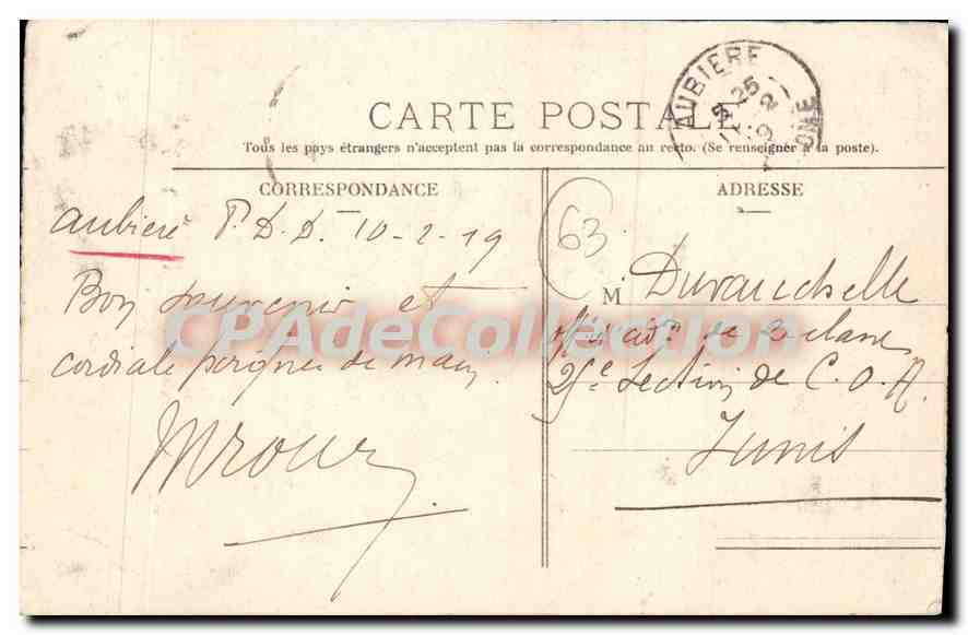 Panorama de Clermont-Ferrand — Circuit d'Auvergne, Coupe Gordon Bennett 1905 — L'Hirondelle, Paris — Reverso