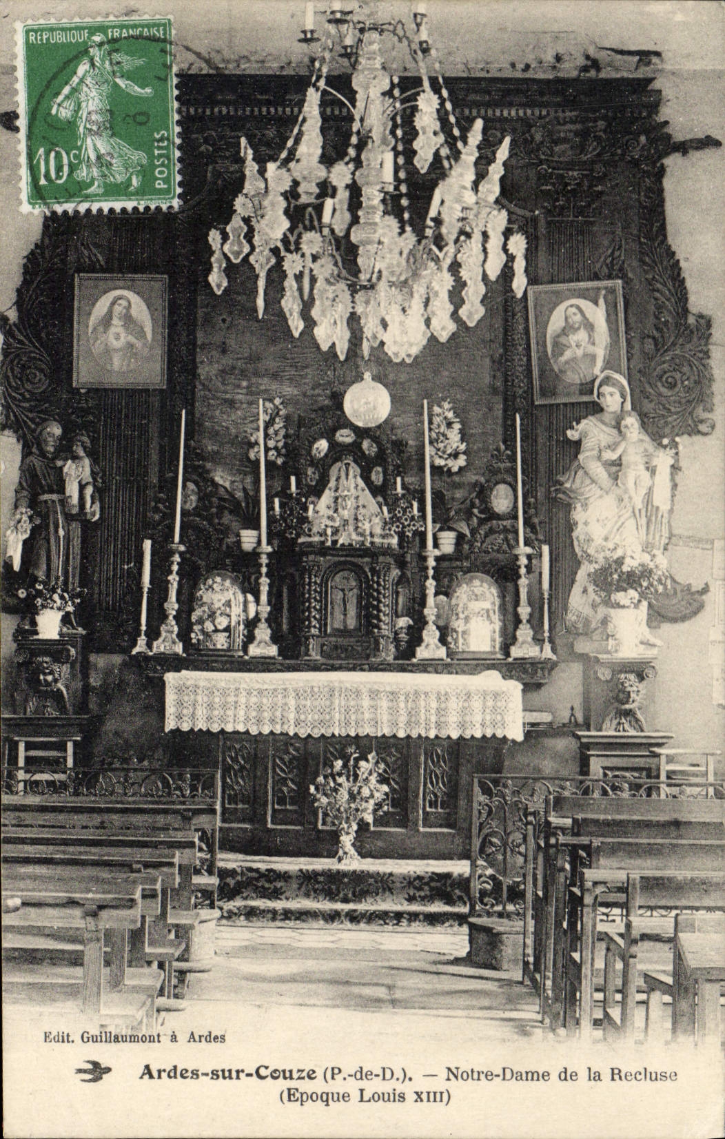 Ardes-sur-Couze (P.-de-D.) — Notre-Dame de la Recluse — Zeit des Louis XIII — Edit. Guillaumont à Ardes