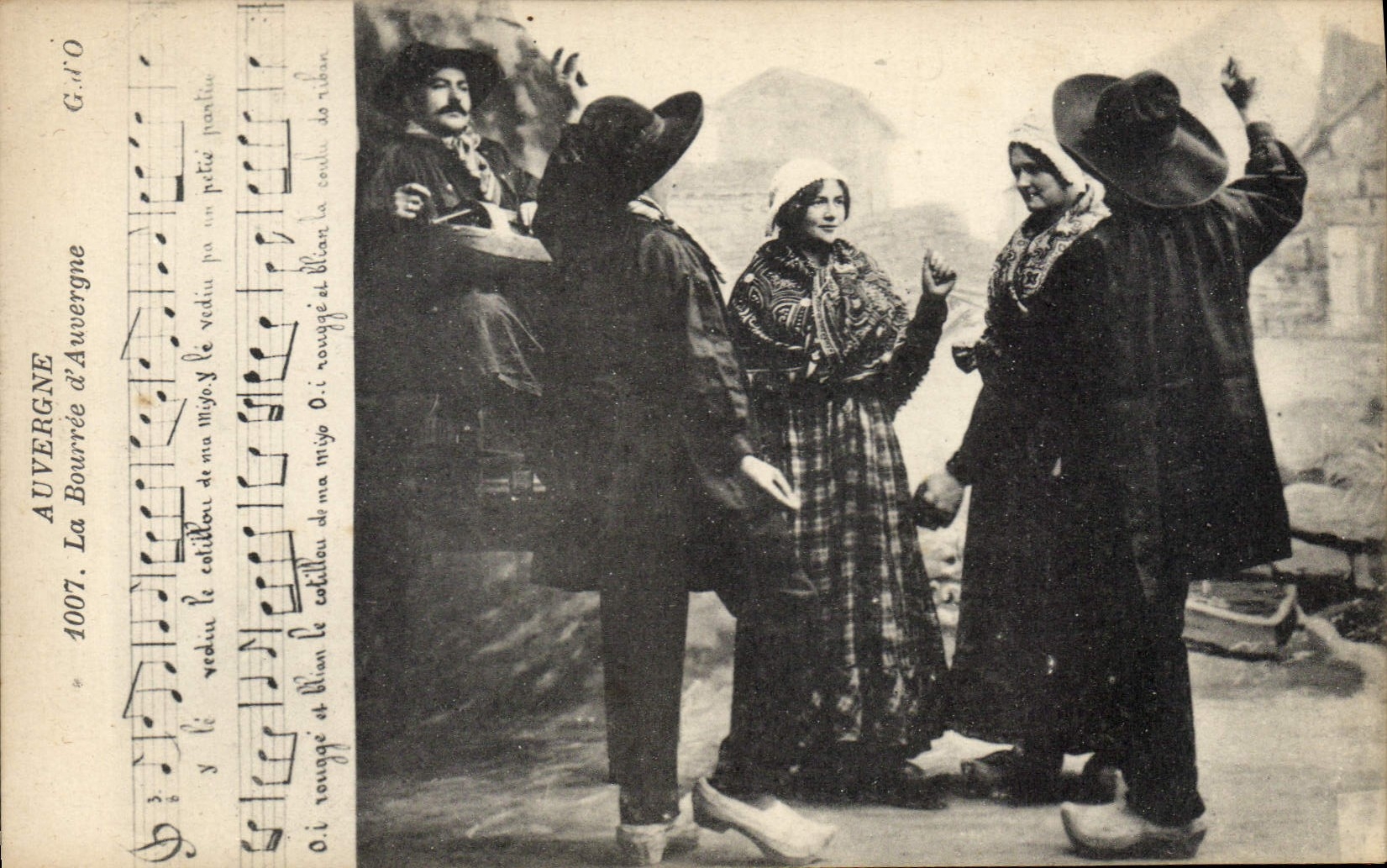 Auvergne — La Bourrée d'Auvergne — G. N°O, série 1007