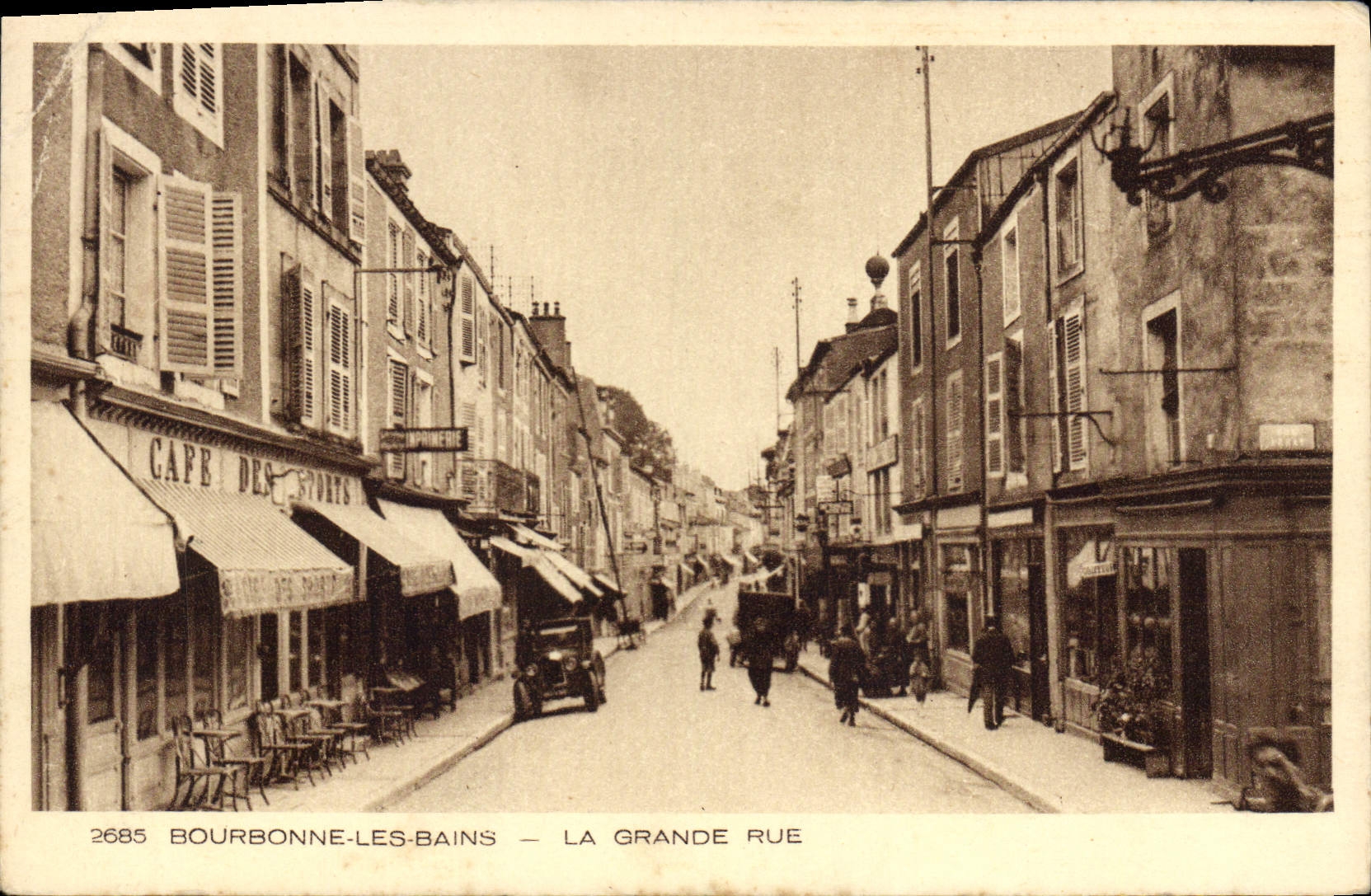 Bourbonne-les-Bains — Die Hauptstraße — Imp. Braun & Cie, Mailhouse-Damach, n°2685