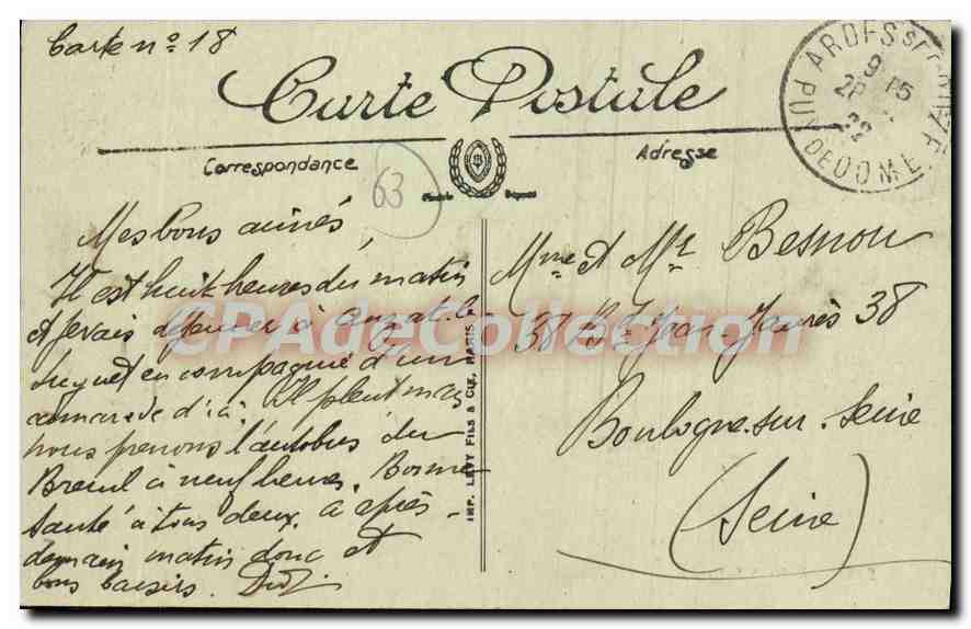 Le Mont-Dore — Rue Ramond — Hôtel SaeGhon — LL. n°202 — Reverso