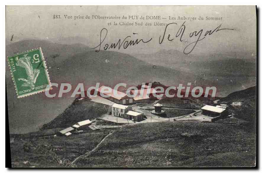 Observatory of Puy de Dôme — Les Anberges du Sommet — Publisher G. d'O.