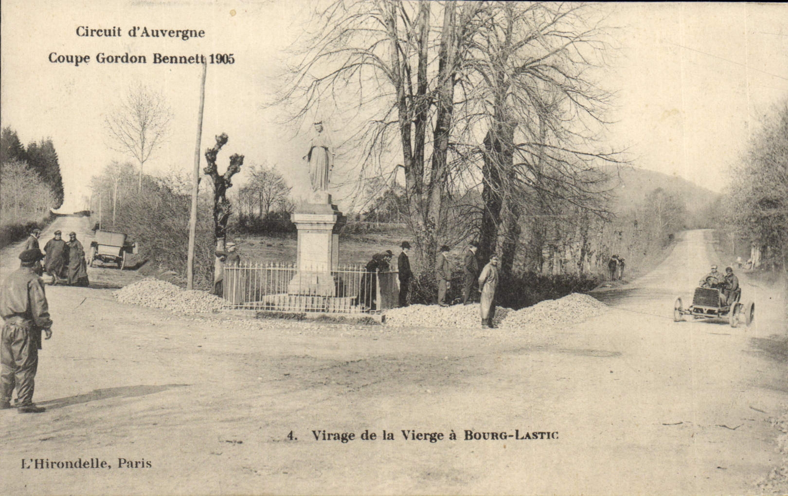 Turn of the Virgin at Bourg-Lastic — Circuit d'Auvergne, Gordon Bennett Cup 1905 — L'Hirondelle, Paris