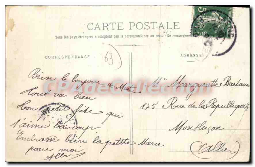Militärstützpunkt Bourg-Lastic — Allgemeiner Blick — Das Schlagen der Pouvvertures — Edition Faure — Rückseite