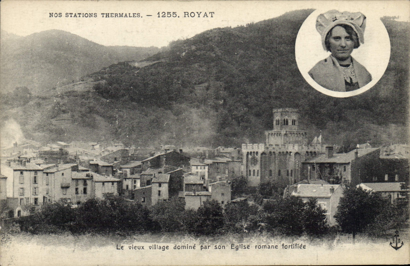 Royat — Église romane fortifiée — Éditeur EIA, n° 1255