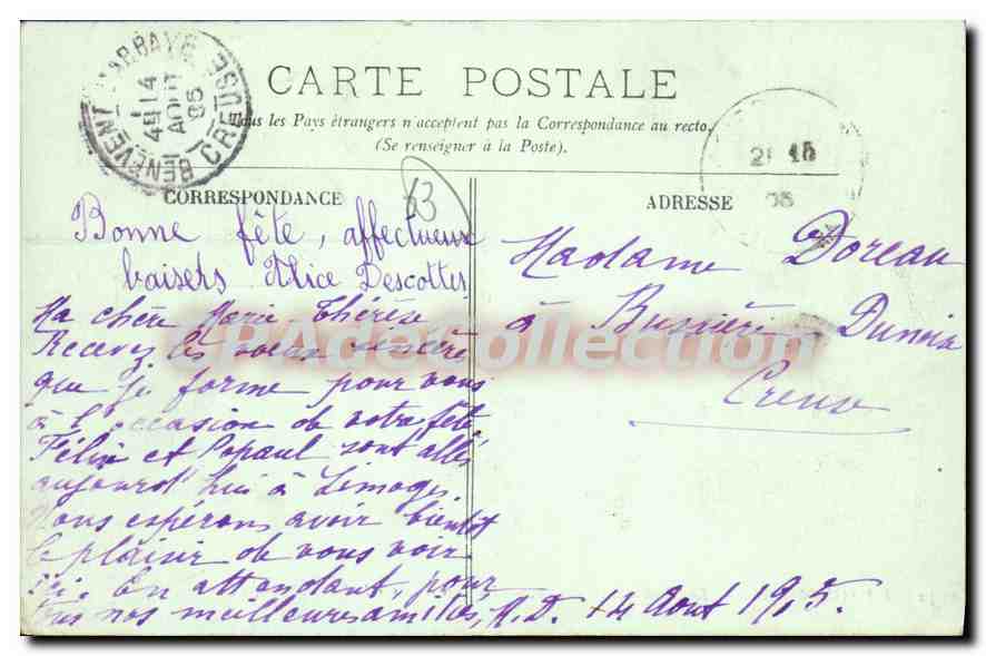 La Bourboule — Le Chemin des Cascades — La Passerelle sur la Dordogne — LL. — Reverso