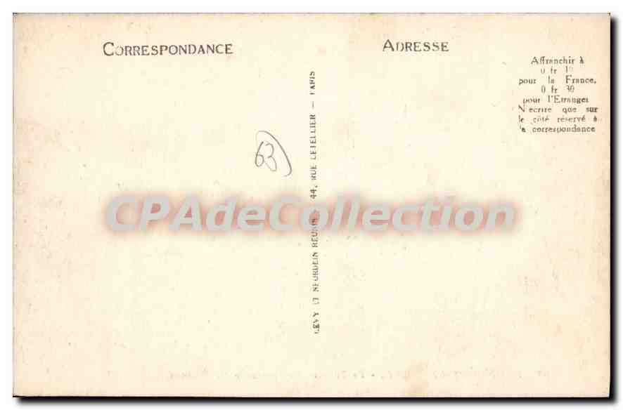 Clermont-Ferrand — Le Théâtre (Sculpture de H. Gourgonillon) — GiJ — Verso