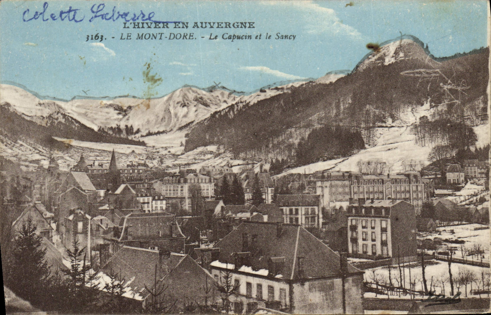 L'Hiver en Auvergne — Le Mont-Dore, Le Capucin et le Sancy — Colette Salvare