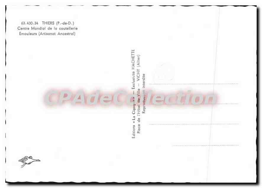 Thiers (P.-de-D.) — Centre Mondial de la Coutellerie — Émouleurs (Artisanat Ancestral) — Éditions HACHETTE — Reverso