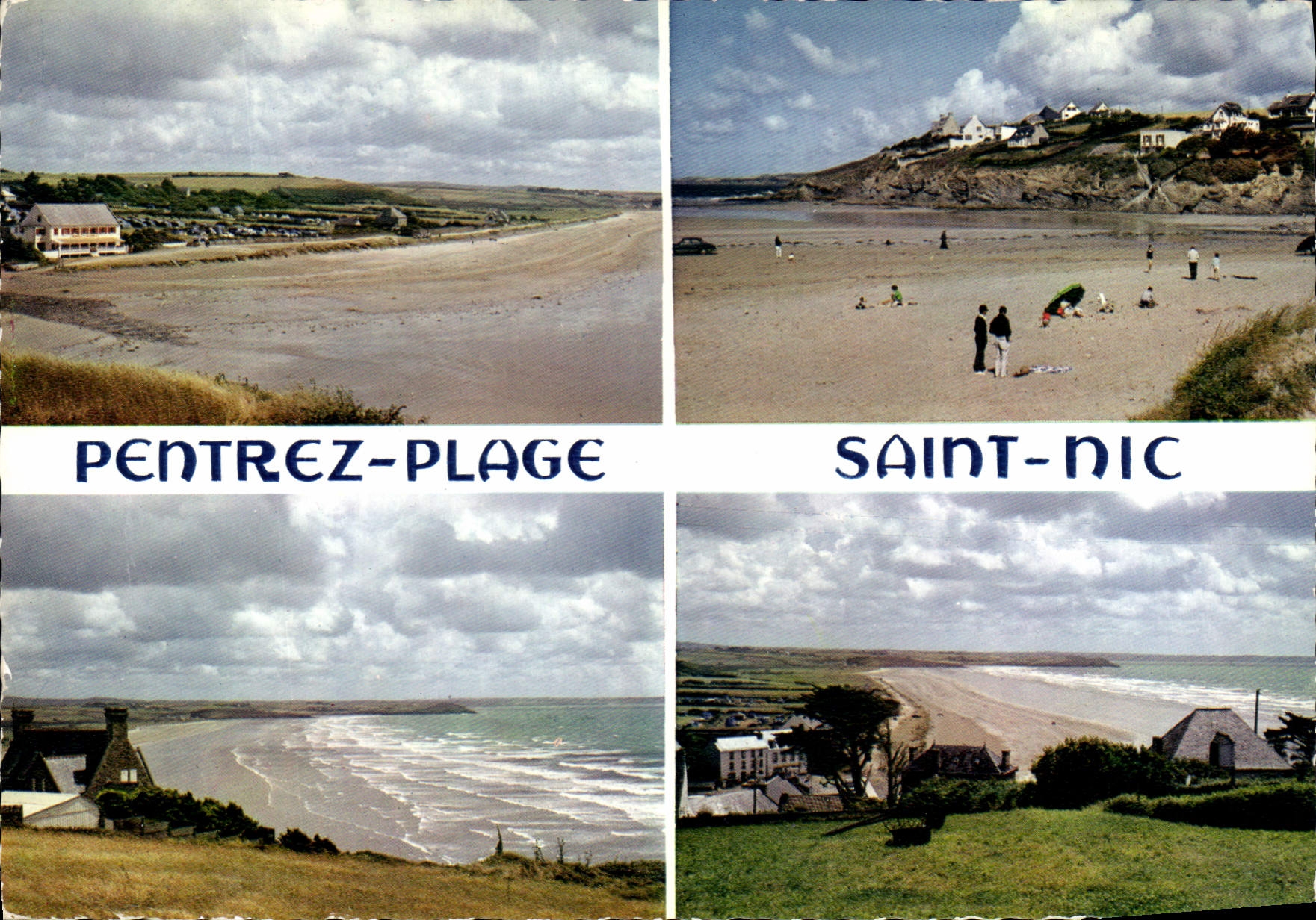 CPSM Pentrez plage Saint Nic La Bretagne En couleurs Saint Nic Pentrez Sud Finistere a L'extremite d