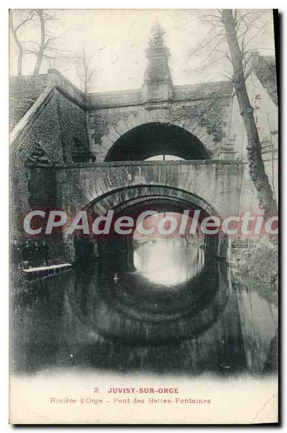 Juvisy-sur-Orge — Rivière d'Orge - Pont des Belles-Fontaines — éditeur M.A.-D.