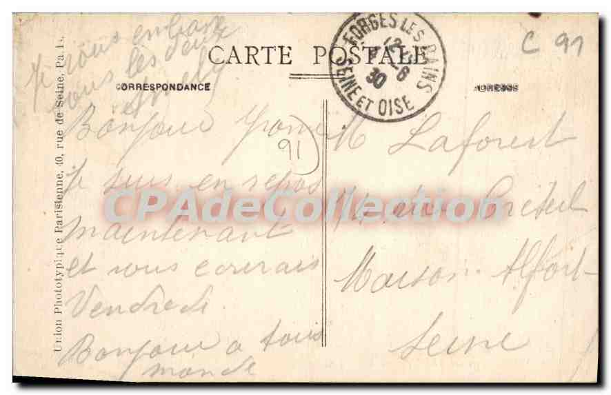 CPA Forges les Bains S et O les sources  — Rückseite