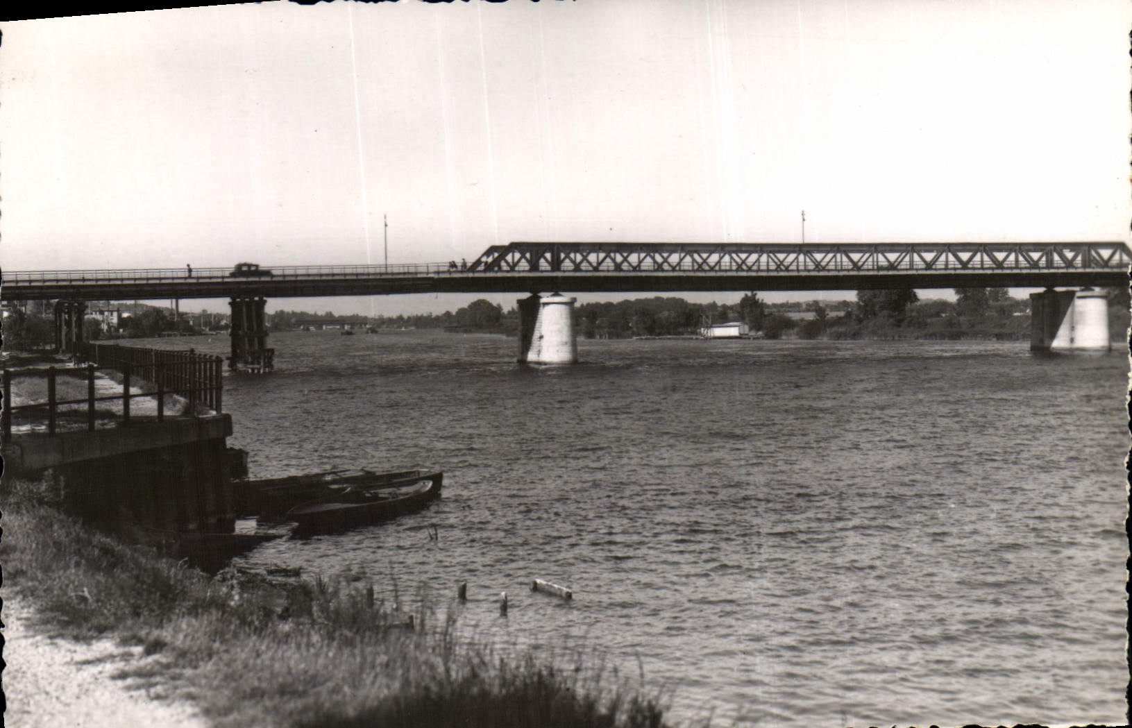 Le Pont sur la Seine — Juvissy-sur-Orge (S.-et-O.) — Photographie Véritable
