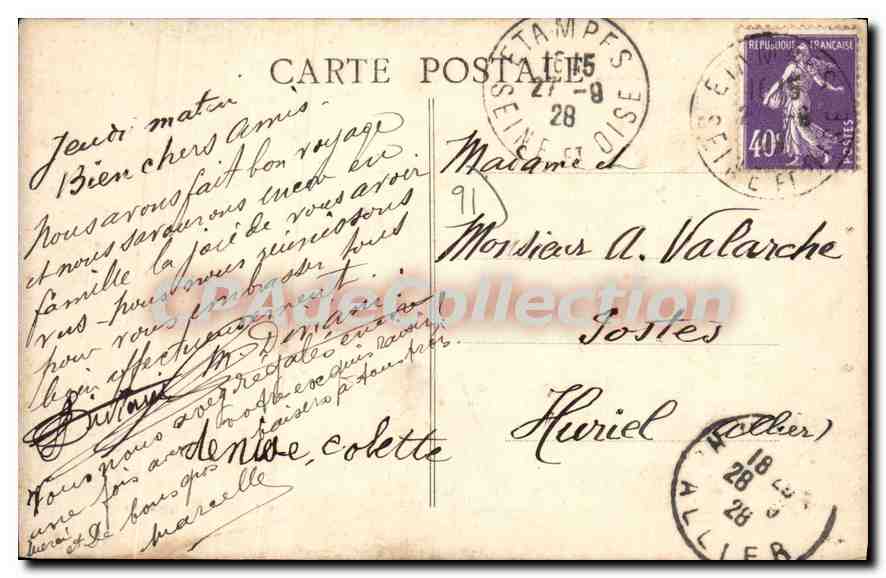 Etampes (S.-et-O.) — Rivière d'Etampes, le vieux Pont — CPAdeCollection — Verso