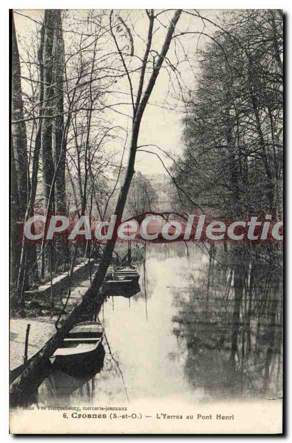 CPA Crosnes S et O l'Yerres au pont Henri 