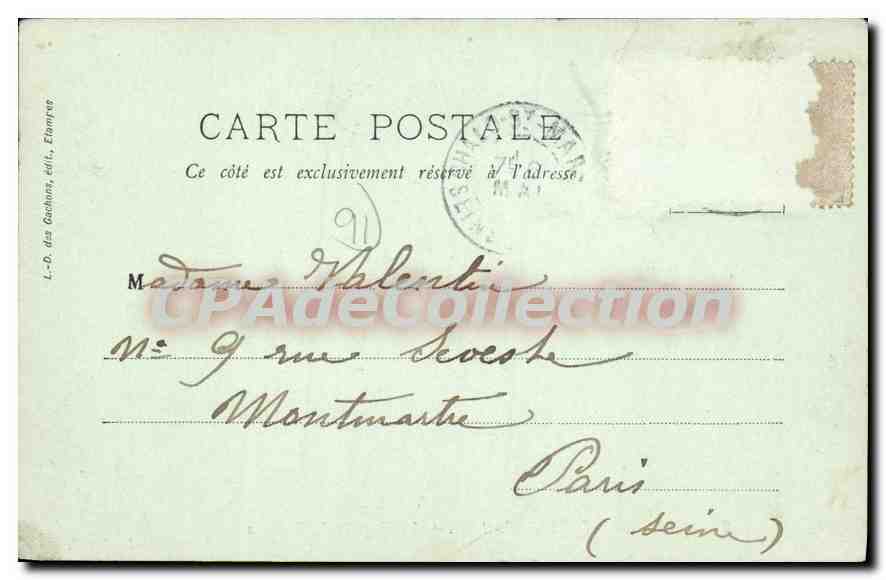 CPA Chalo Saint Mard S et O la chapelle du château — Rückseite