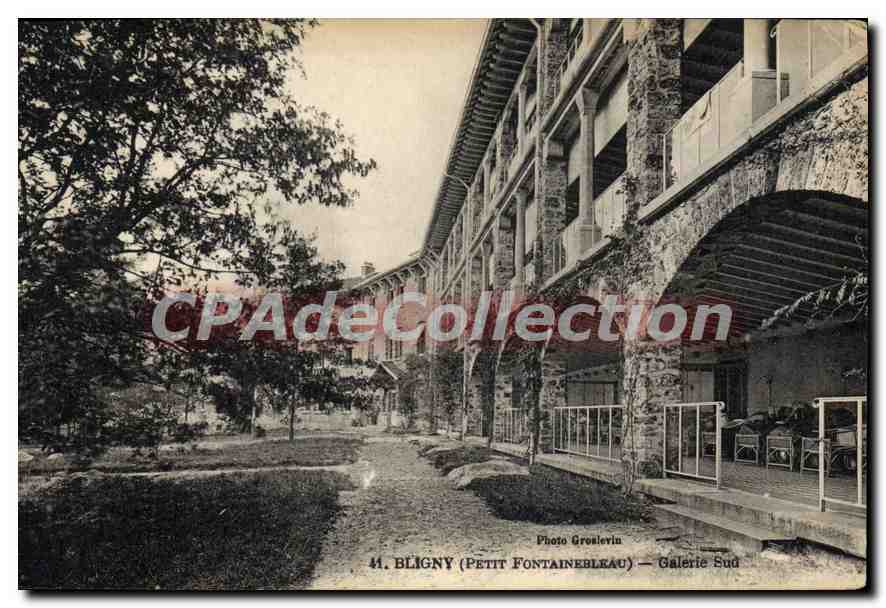 CPA Bligny Petit Fontainebleau galerie sud 