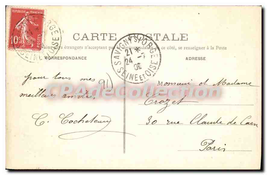 CPA Epinay sur Orge chateau de Sillery Anciens Fiefs de Quicampois et Charaintru appartenaient en 12 — Rückseite