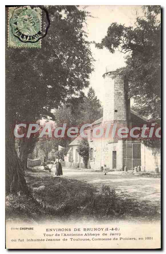 CPA Environs de Brunoy S et O tour de l'ancienne Abbaye de Jarcy ou fut inhumee jeanne de Toulouse C