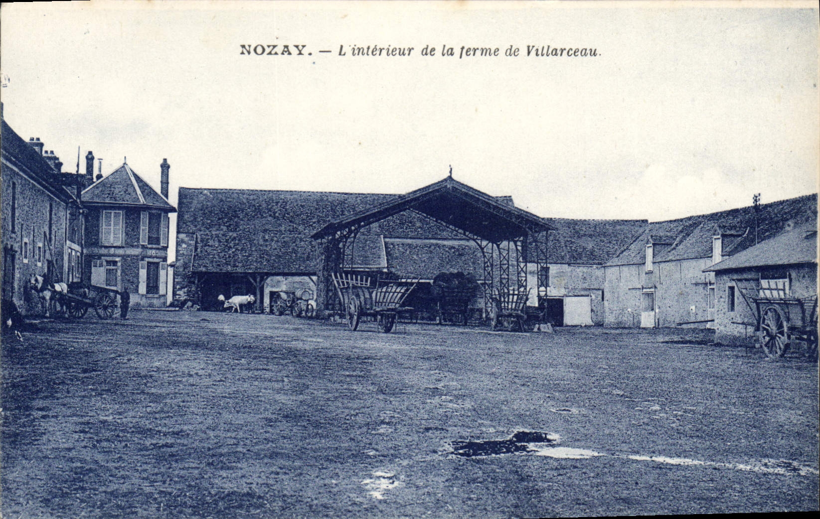 CPA Nozay l'interieur de la ferme de Villarceau 
