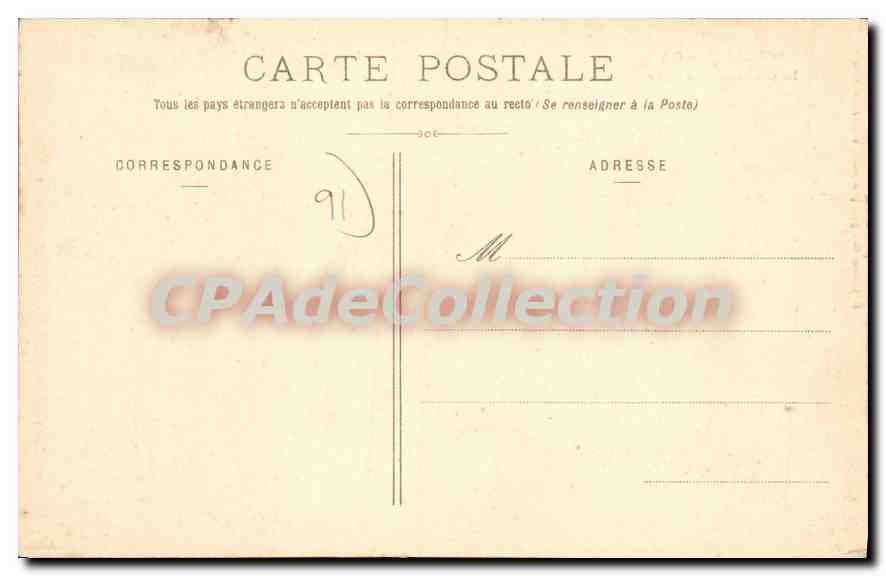 CPA Bouray S et O le chateau de Fremigny  — Rückseite