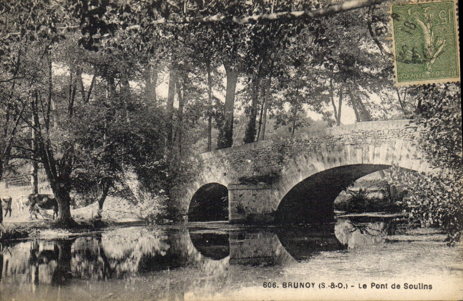 CPA Brunoy S et O le Pont de Soulins 