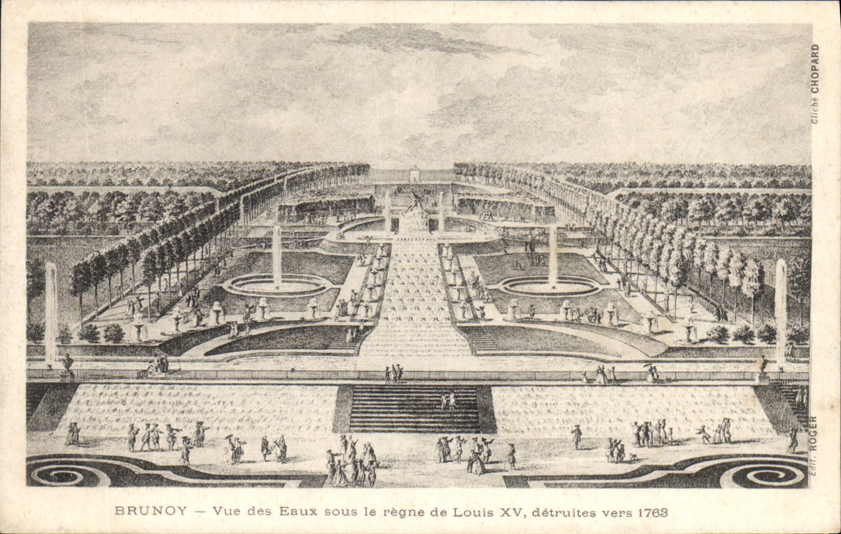 CPA Brunoy vue des Eaux sous le Regne de Louis XV detruites vers 1763