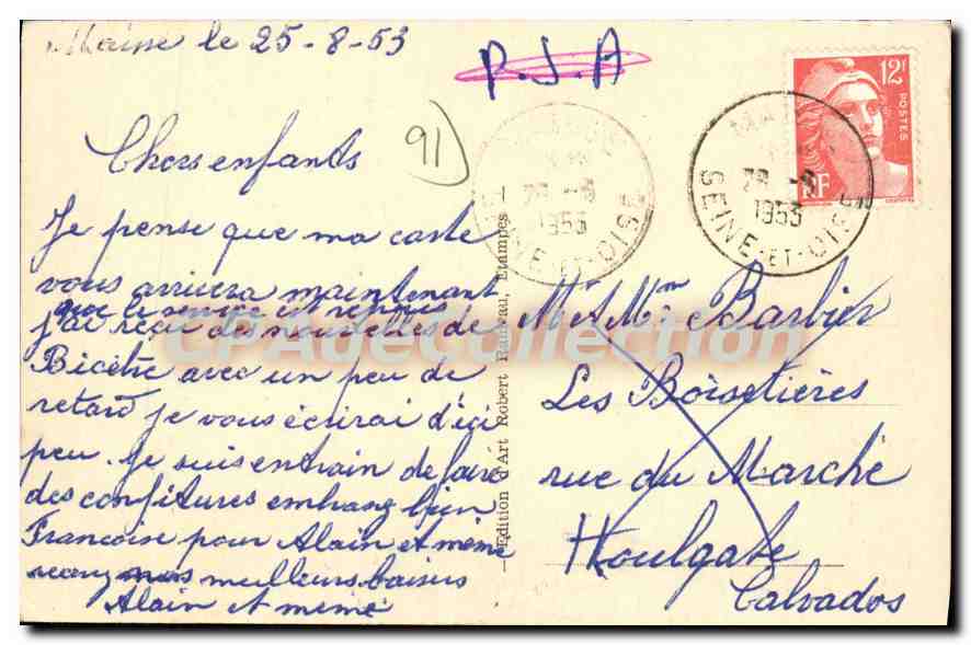 CPA Maisse S et O route du plateau  — Rückseite
